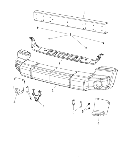 2016 Jeep Wrangler Bumper Diagram 2 - Thumbnail