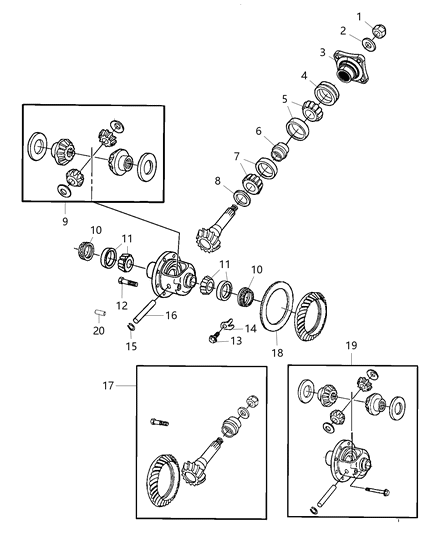 2011 Ram 2500 Differential Assembly , Rear Diagram 2 - Thumbnail