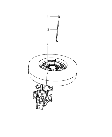 2020 Ram 3500 Cab Chassis Spare Wheel Stowage Diagram