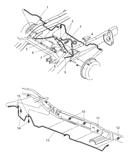 2001 Dodge Dakota Tube Brake Diagram for 52009908AC