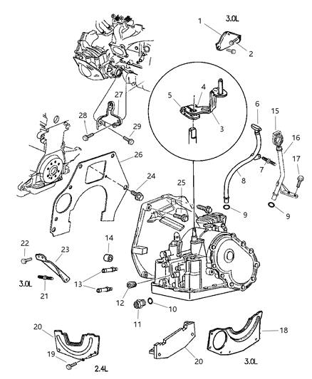 1997 Dodge Grand Caravan Bolt And Washer Hexagon Head M12X1.75X50.00 Diagram for 6501742