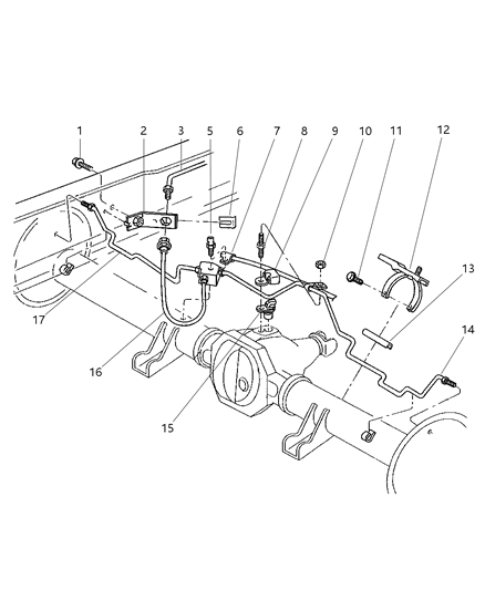 1997 Dodge Ram 3500 Clip Cable Routing Diagram for 52009154