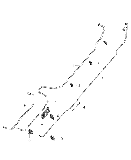 2015 Ram 3500 Pickup Fuel Lines, Rear Diagram 1 - Thumbnail