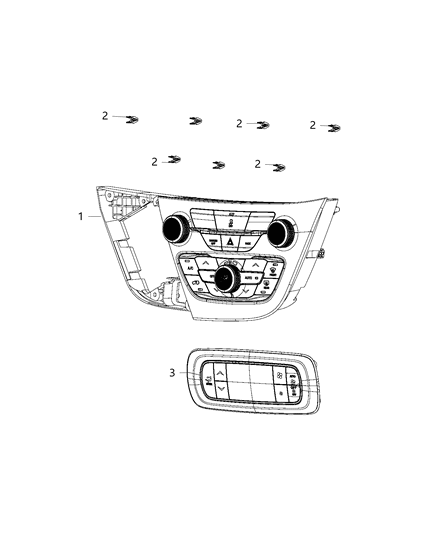 2018 Chrysler Pacifica Control Assembly, Rear Diagram for 68223336AF