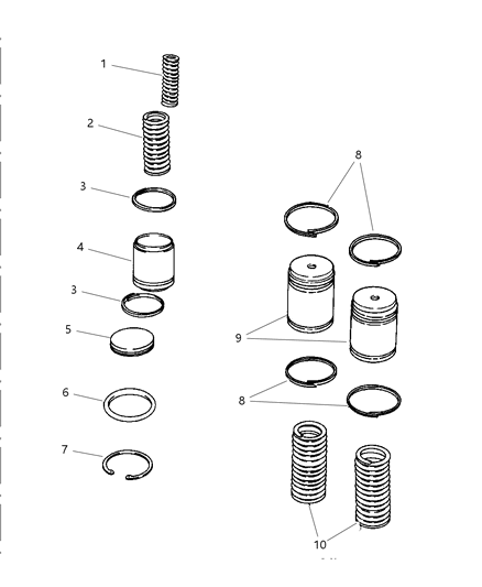 1999 Chrysler Sebring Coupe Accumulator, Piston & Springs Diagram