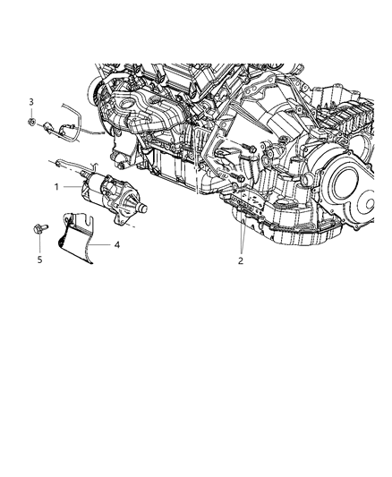 2014 Dodge Challenger Starter & Related Parts Diagram 1 - Thumbnail