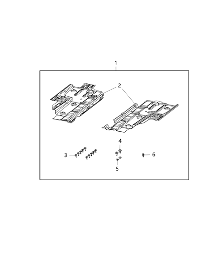 2014 Jeep Cherokee Plate Kit, Skid Diagram 2 - Thumbnail