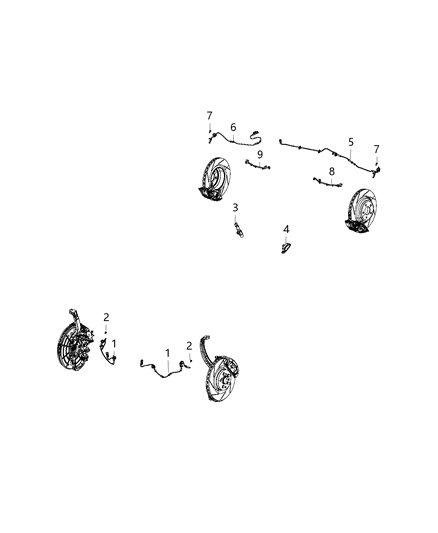 2017 Dodge Charger Yaw Rate Sensor Diagram for 56029549AD