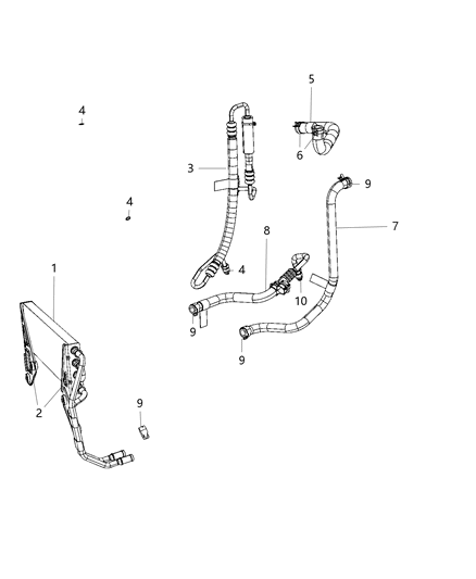 2020 Ram 3500 Cab Chassis(<10K lb.) Power Steering Hose Diagram