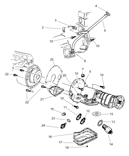 1997 Jeep Grand Cherokee Lever, Manual Valve Shaft Shift Diagram for 52079168