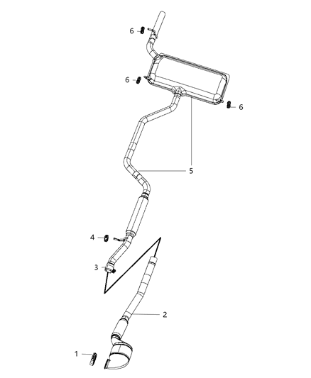 2009 Chrysler Sebring Exhaust System Diagram 1 - Thumbnail