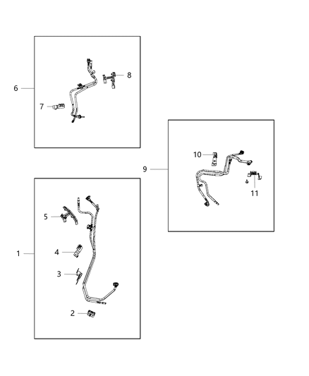 2018 Jeep Wrangler All-new Model Emission Control Vacuum Harness Diagram 1 - Thumbnail