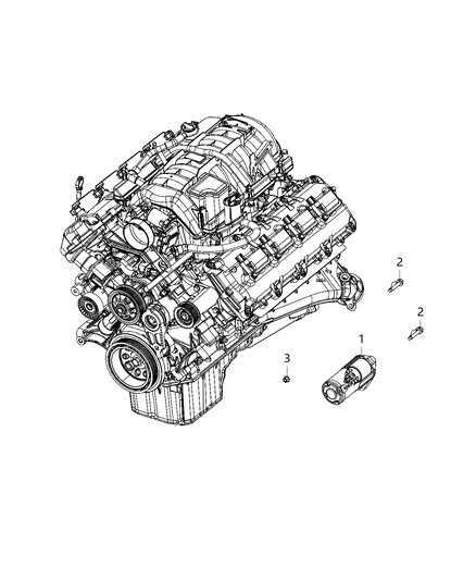 2020 Dodge Challenger Starter & Related Parts Diagram 1 - Thumbnail