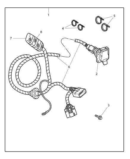 2002 Jeep Liberty Wiring Kit - Trailer Tow Diagram 2 - Thumbnail