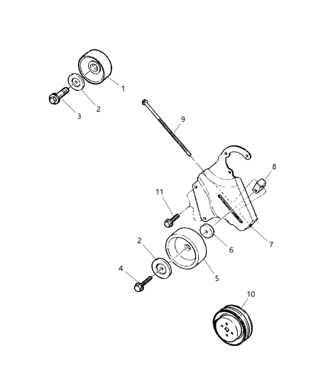2000 Jeep Cherokee Drive Pulleys Diagram 2 - Thumbnail