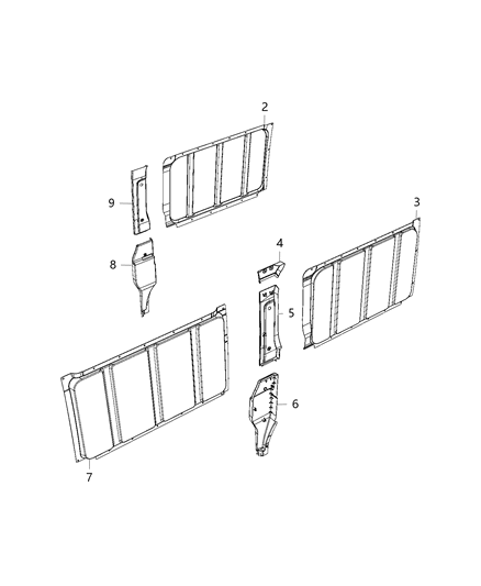 2016 Ram ProMaster 2500 Conversion Kit, Cargo Diagram 5 - Thumbnail