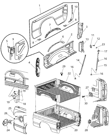 2002 Dodge Ram 1500 Screw Diagram for 6507030AA