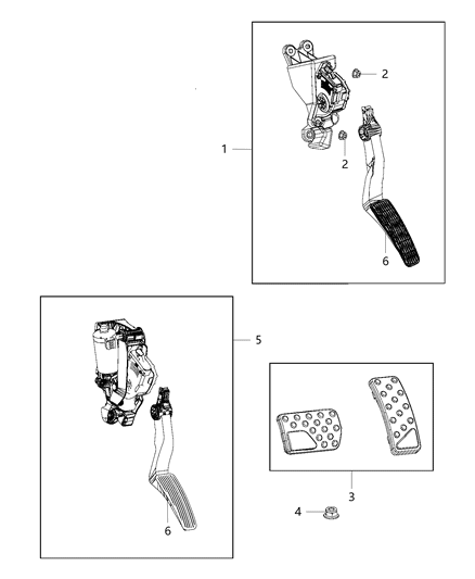 2012 Dodge Charger Pedal Accelerator Diagram for 4861716AB
