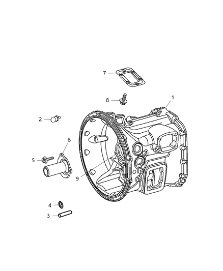 2007 Dodge Ram 3500 Cab Chassis Front Case & Related Parts Diagram