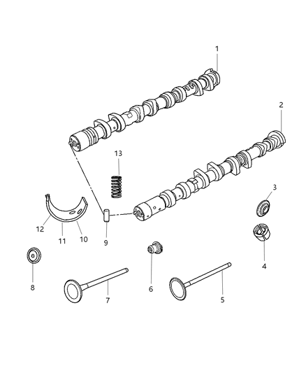 2009 Chrysler Sebring Valve Engine Intake Diagram for 5047068AA