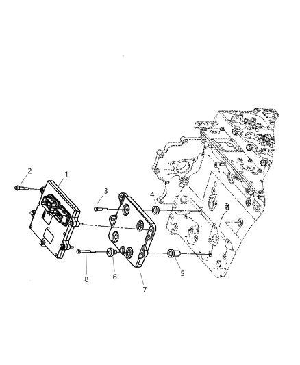 2007 Dodge Ram 2500 Module Engine Controller Diagram for 5191828AA