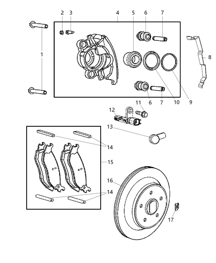 2006 Jeep Liberty Sensor Wheel Speed Diagram for 52129178AB