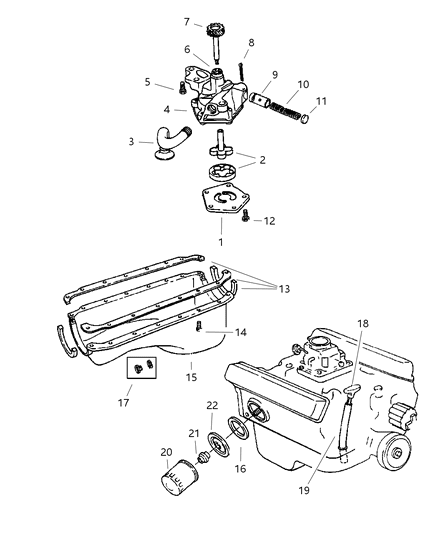 1999 Dodge Durango Engine Oiling Diagram 1 - Thumbnail