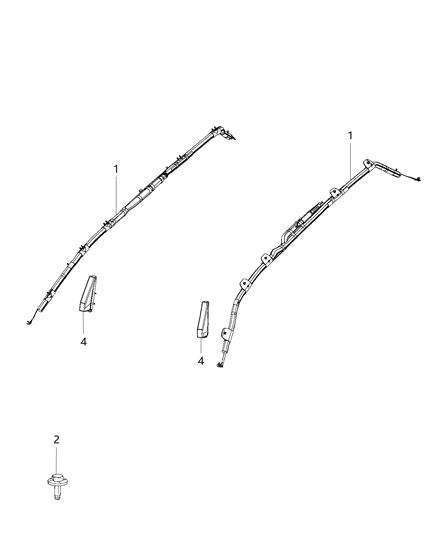 2018 Dodge Durango Air Bag Side Curtain Diagram for 68250179AC