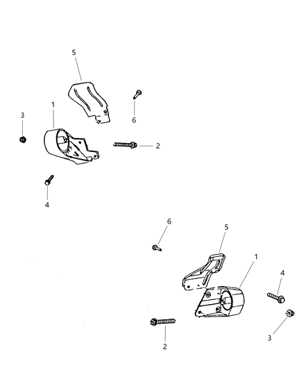 1999 Dodge Dakota Engine Mounting, Front Diagram 3 - Thumbnail