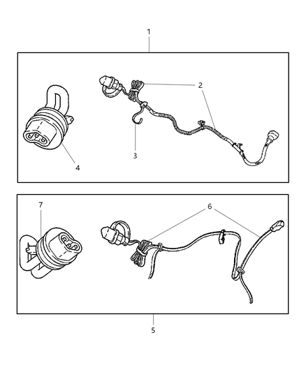 2002 Jeep Liberty Cord Engine Block Heater Diagram for 56041974AA