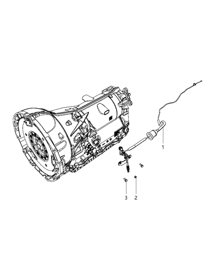 2017 Dodge Challenger Gearshift Lever , Cable And Bracket Diagram 1 - Thumbnail