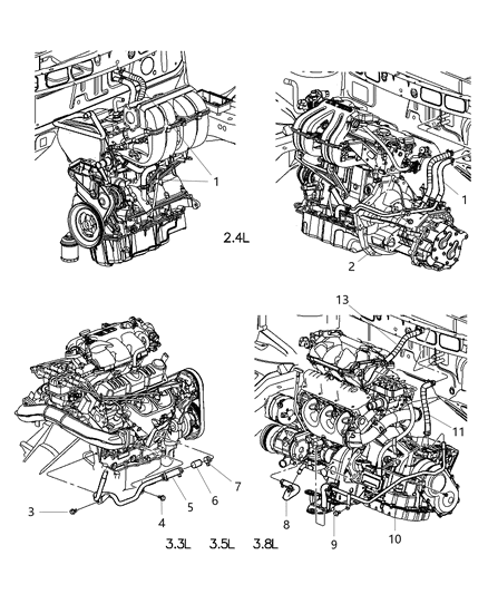 2005 Dodge Caravan Plumbing - Heater Diagram 1 - Thumbnail