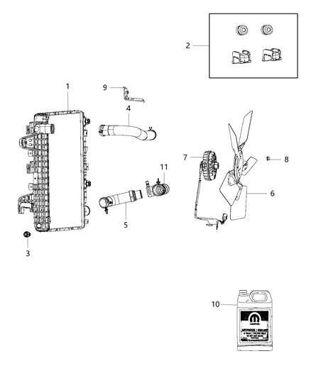 2015 Ram 5500 Radiator & Related Parts Diagram 2 - Thumbnail