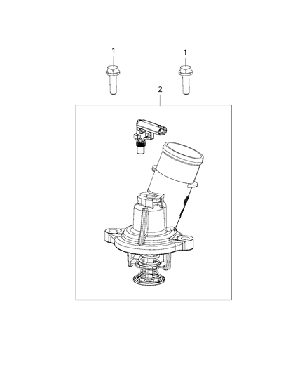 2018 Ram 3500 Cab Chassis(<10K lb.) Thermostat & Related Parts Diagram 1 - Thumbnail
