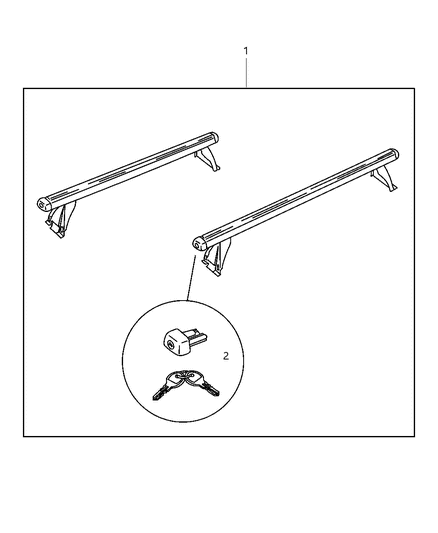 2005 Chrysler Sebring Rack Kit Multipurpose Diagram for 82206522