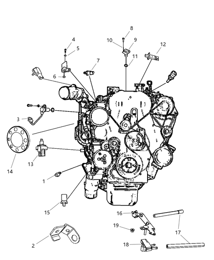 2011 Jeep Liberty Sensor Differential Pressure Diagram for 56044587AB