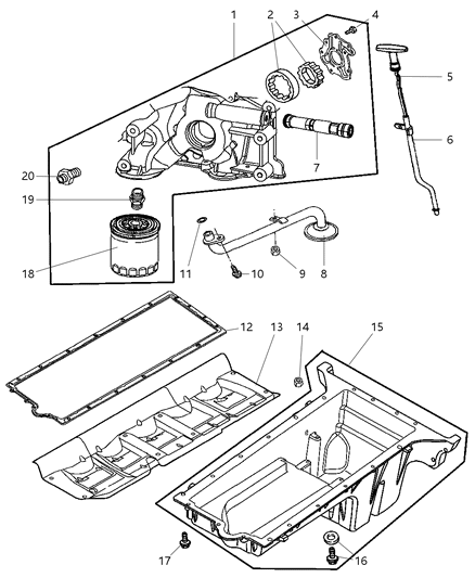 2006 Dodge Ram 1500 Indicator Engine Oil Level Diagram for 5037612AD
