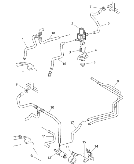 2006 Dodge Sprinter 3500 Plumbing - Heater Diagram 1 - Thumbnail