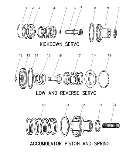 1997 Jeep Grand Cherokee Plug Reverse Servo Piston Diagram for 52118740