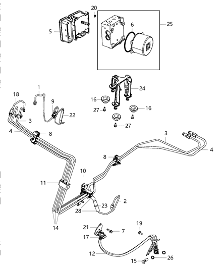 2013 Dodge Challenger Control Module Diagram for 68089525AA