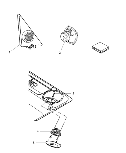 2000 Jeep Cherokee Speaker Diagram for 56008751AD