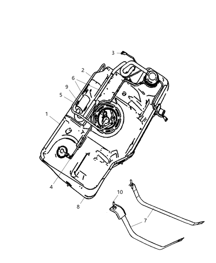 2009 Chrysler PT Cruiser Fuel Tank & Related Diagram 1 - Thumbnail
