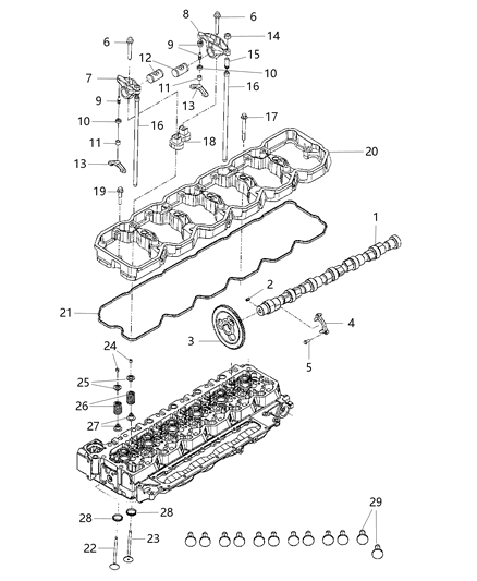 2018 Ram 3500 Cab Chassis Camshaft And Valvetrain Diagram 2 - Thumbnail