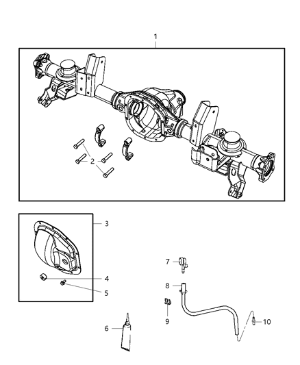 2008 Jeep Commander Housing And Vent , Rear Axle Diagram 2 - Thumbnail