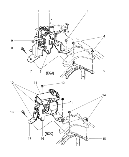 2000 Dodge Ram 3500 Control Module Diagram for 5015529AC