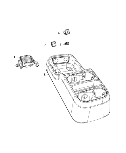 2020 Chrysler Voyager U Connect Media & Charging Center Diagram 1 - Thumbnail
