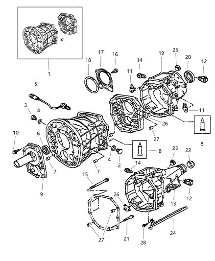 1998 Dodge Dakota Retainer Wiring Harness Diagram for 4746342