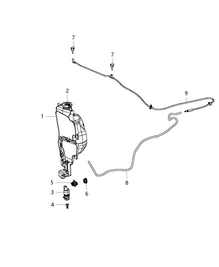 2018 Ram 3500 Cab Chassis Front Washer System Diagram 1 - Thumbnail