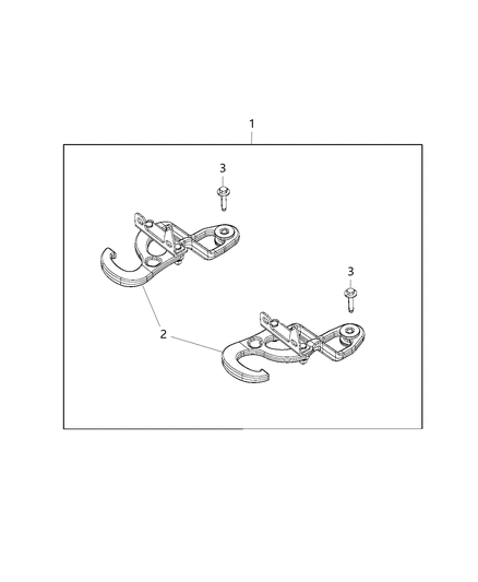 2019 Ram 1500 Classic Hook Kit - Tow Diagram