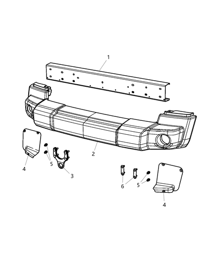 2014 Jeep Wrangler Bumper Diagram 1 - Thumbnail